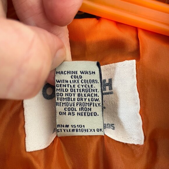 OshKosh Boy's Size 7 Hooded Windbreaker Orange Navy White - Picture 6 of 6